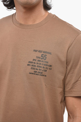 Crewneck T-Shirt T-JUST 6-2 Solid-Color with Contrast Print