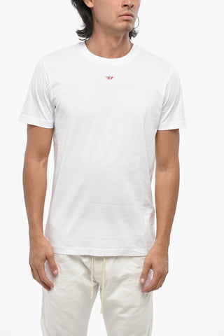 Solid Color T-DIEGOR-D Crew-neck T-Shirt with Oval D Patch