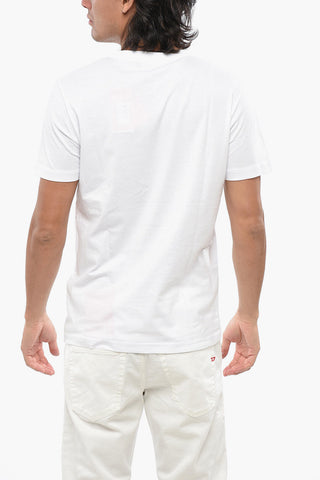 Solid Color T-DIEGOR-D Crew-neck T-Shirt with Oval D Patch