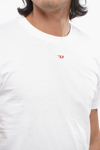 Solid Color T-DIEGOR-D Crew-neck T-Shirt with Oval D Patch