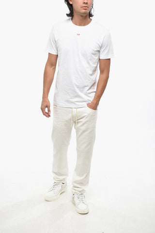 Solid Color T-DIEGOR-D Crew-neck T-Shirt with Oval D Patch