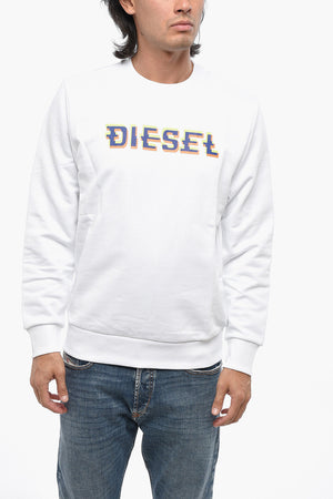 Sweatshirt Mit Rundhalsausschnitt Aus Gebürsteter Baumwolle Mit Logo-Print