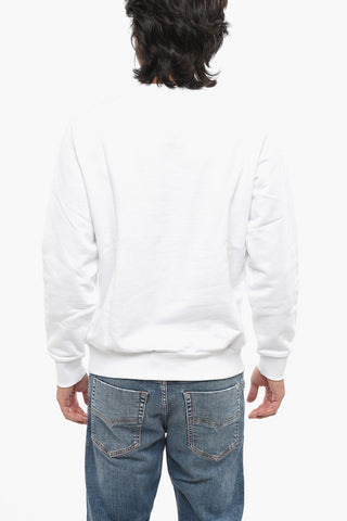 Sweatshirt Mit Rundhalsausschnitt Aus Gebürsteter Baumwolle Mit Logo-Print