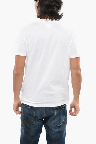 Crew Neck T-Shirt BLOODY RED With Raised Print