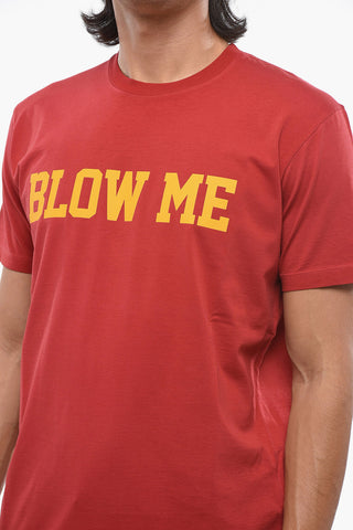 T-Shirt Girocollo COOL FIT in Tinta Unita con Stampa BLOW ME