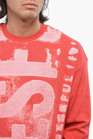 RED TAG T-Shirt in Cotone a Coste con Logo Frontale