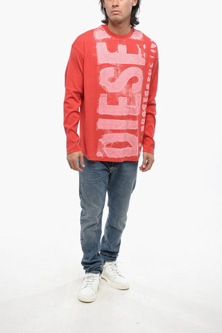 RED TAG Ribbed Cotton T-Shirt with Front Logo