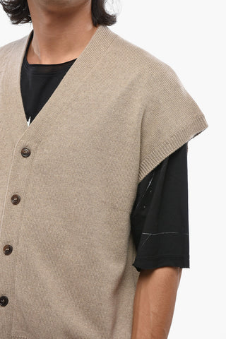 Cardigan in Puro Cashmere con Scollo a V