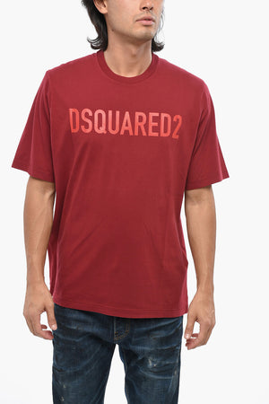 T-Shirt mit Rundhalsausschnitt aus Baumwolle mit aufgedrucktem Logo