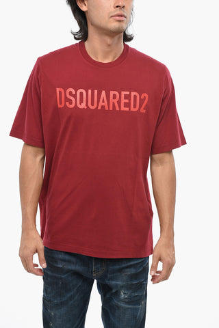 T-Shirt mit Rundhalsausschnitt aus Baumwolle mit aufgedrucktem Logo