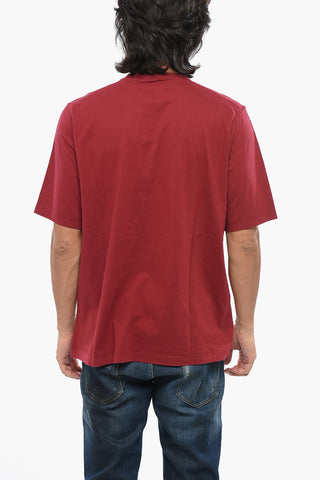 T-Shirt mit Rundhalsausschnitt aus Baumwolle mit aufgedrucktem Logo