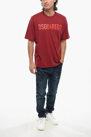 T-Shirt mit Rundhalsausschnitt aus Baumwolle mit aufgedrucktem Logo
