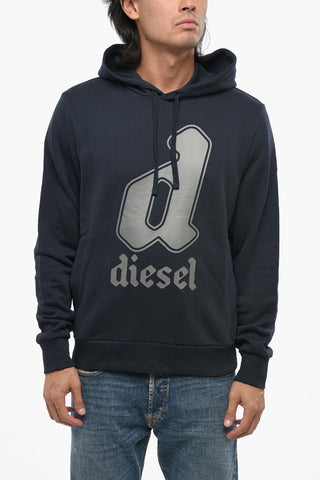 Brushed Cotton Hooded Sweatshirt GINNOUT with Printed Logo