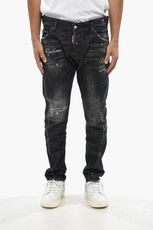 Stretch Denim Jeans SEXY TWIST with Paint-Effect Details 17cm