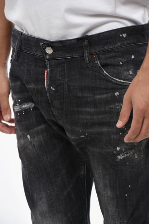 Stretch Denim Jeans SEXY TWIST with Paint-Effect Details 17cm