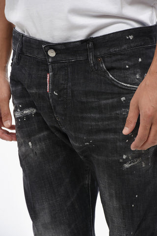 Stretch-Denim-Jeans SEXY TWIST mit Lackeffekt-Details 17cm