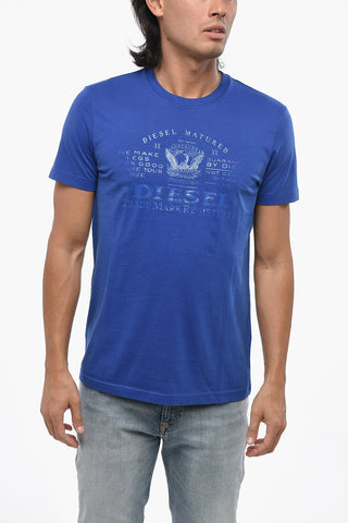 T-Shirt Mit Rundhalsausschnitt T-DIEGOR-E17-OUT Einfarbig Mit Ton-in-Ton-Druck