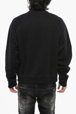 Sweatshirt Mit Rundhalsausschnitt Aus Baumwollfrottee Mit Bedrucktem Logo