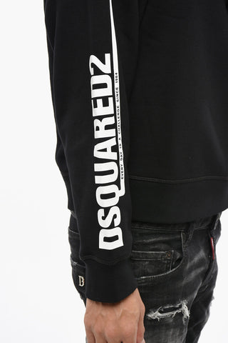 Sweatshirt Mit Rundhalsausschnitt Aus Baumwollfrottee Mit Bedrucktem Logo
