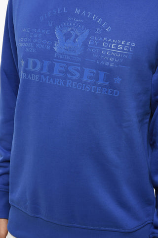 Rundhals-Sweatshirt GINN aus Baumwolle mit Ton-in-Ton-Print