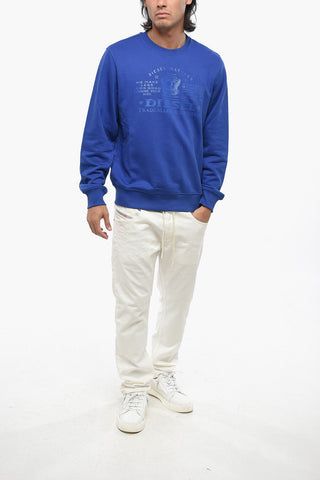Rundhals-Sweatshirt GINN aus Baumwolle mit Ton-in-Ton-Print