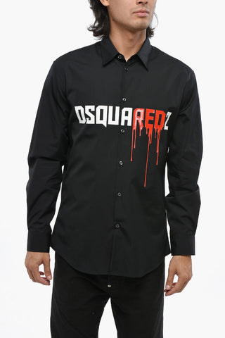 Popeline BLOODY RED Shirt with Print