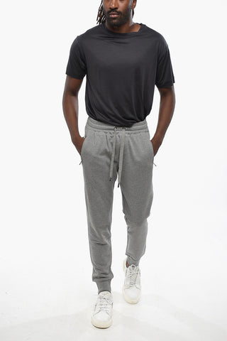 Brushed Cotton Joggers with Metal Logo