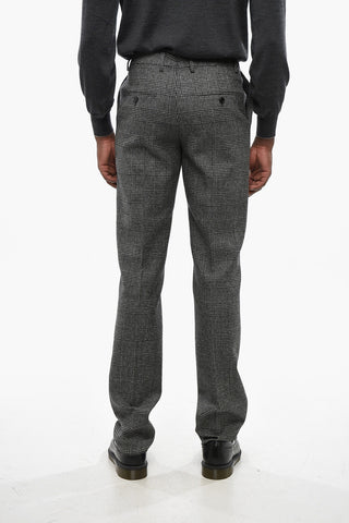 Pantaloni in Lana con Motivo District Check