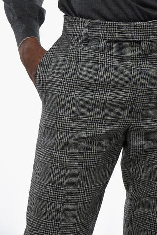 Pantaloni in Lana con Motivo District Check