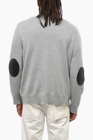 Cashmere Cardigan with Braided Leather Details