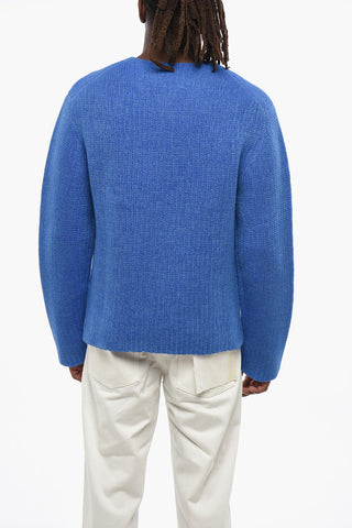 Solid-Color Mixed-Wool Crewneck Sweater
