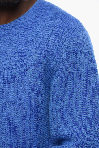 Solid-Color Mixed-Wool Crewneck Sweater
