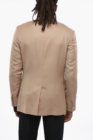 Cashmere And Silk 2-Button Jacket With Single Vent And Classic Notch Lapel
