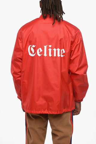 Nylon Windbreaker with Printed Logo