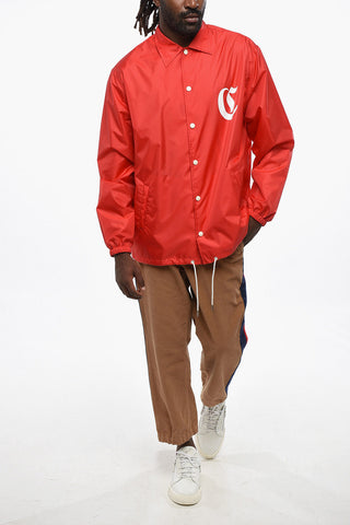 Nylon Windbreaker with Printed Logo