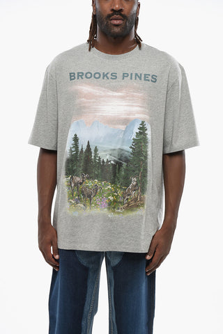 T-Shirt Girocollo BROOKS PINES Loose Fit Stampata