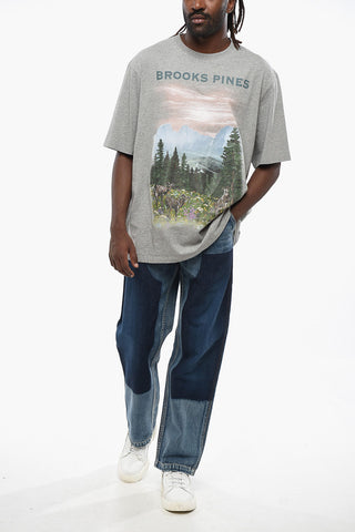 T-Shirt Girocollo BROOKS PINES Loose Fit Stampata