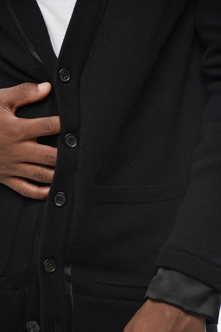 Wool Cardigan with Silk Lining