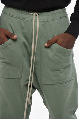 Solid-Color Crop Cargo Pants with Elastic Waist