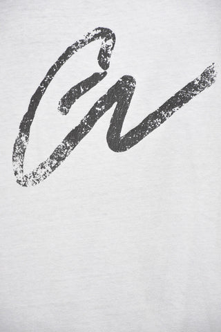 솔리드 크루넥 티셔츠 콘트라스트 프린트