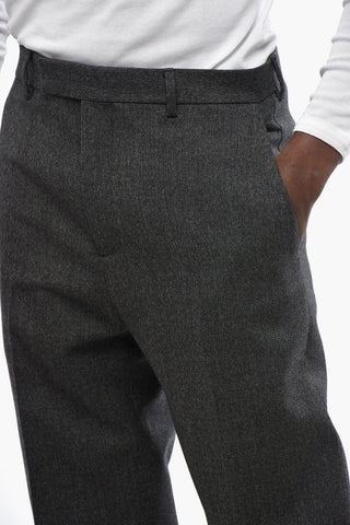 Gerade Geschnittene Wollhose Aus Schurwolle