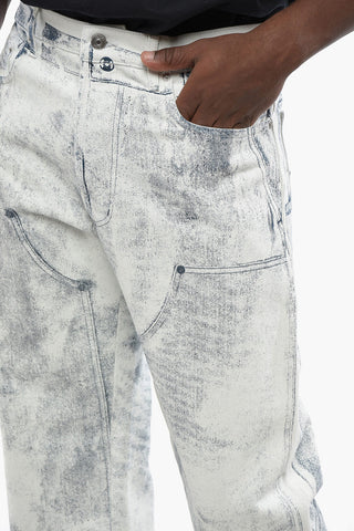 Relaxed-Fit Jeans Mit Gebleichtem Effekt 24cm