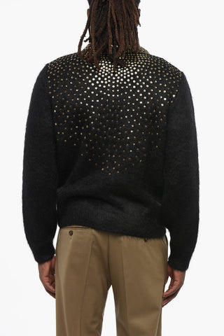 Cardigan Girocollo Impreziosito da Paillettes 