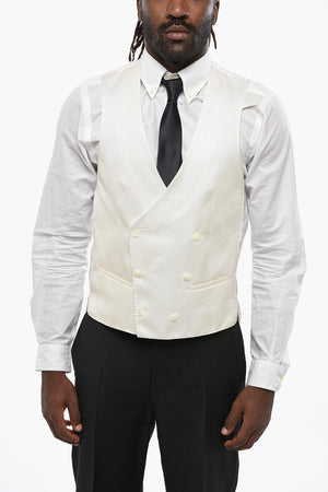 Embroidered Silk Double-Breasted Waistcoat