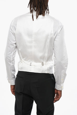 Embroidered Silk Double-Breasted Waistcoat