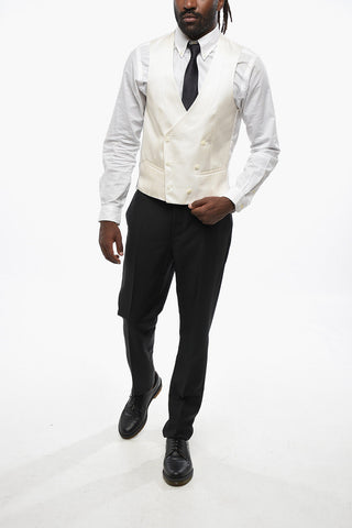 Embroidered Silk Double-Breasted Waistcoat