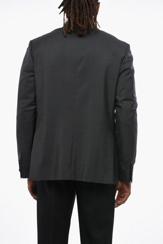 Virgin Wool-Blend 1-Button Jacket With Double Vents And Classic Notch Lapel