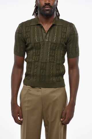 Short Sleeved LODEN Sweater with Polo Neck