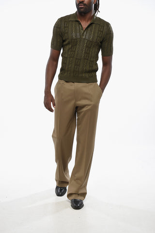 Short Sleeved LODEN Sweater with Polo Neck