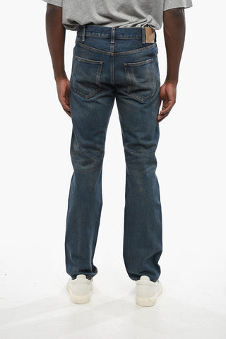 Whiskering Effect Regular Fit Jeans 19cm